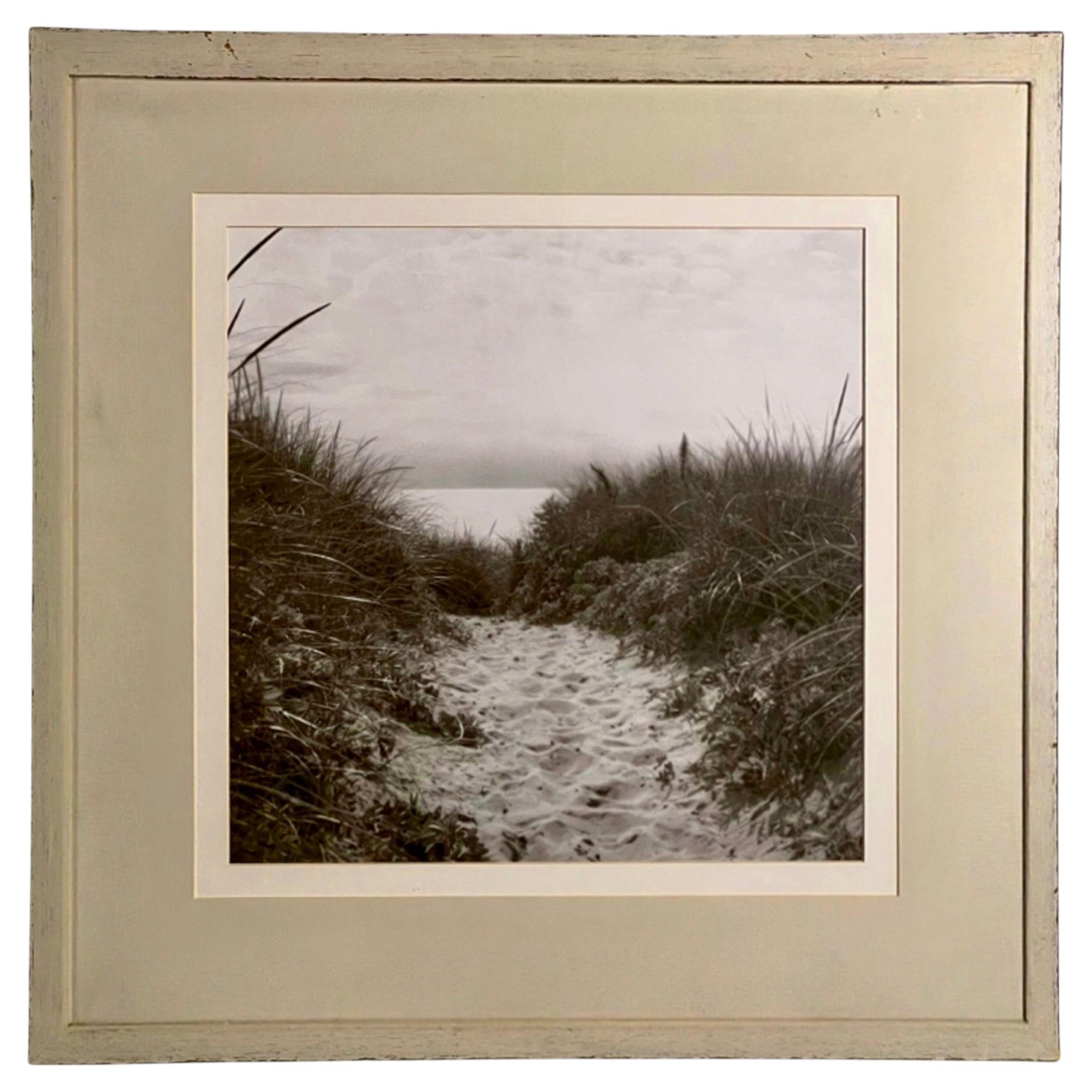 Framed Beach Photograph Art Print "Dune Path" by Christine Triebert For Sale
