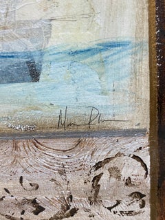 Large Framed Beach Side Palm Tree Art