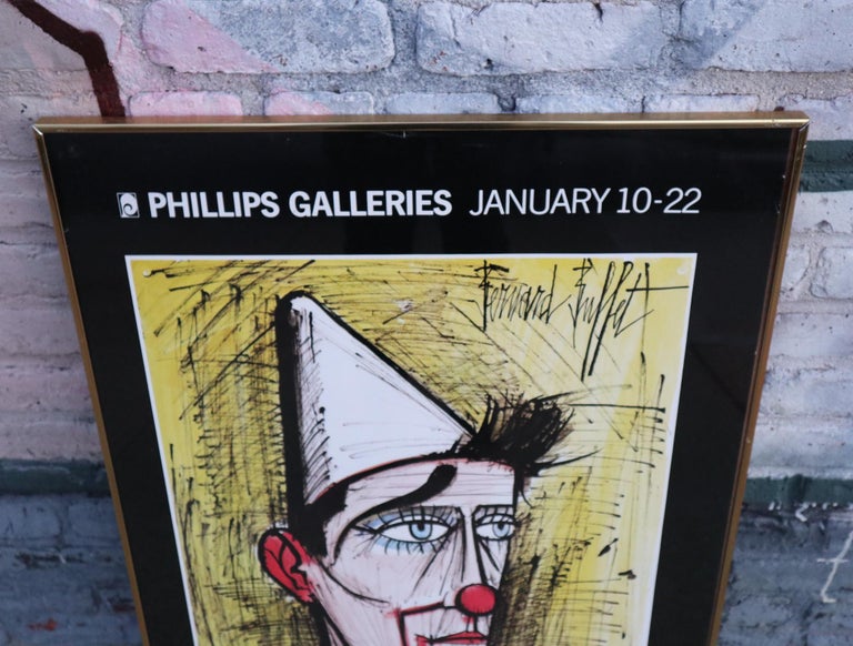 Framed Bernard Buffet Exhibition Poster In Good Condition For Sale In Brooklyn, NY