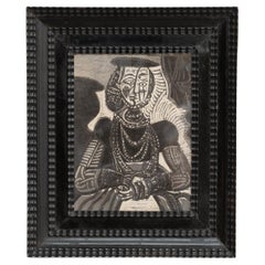 Fotografía de archivo en blanco y negro enmarcada de Pablo Picasso, 1972