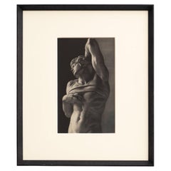 Framed Black and White Heliogravure of Classic Sculpture – Circa 1940