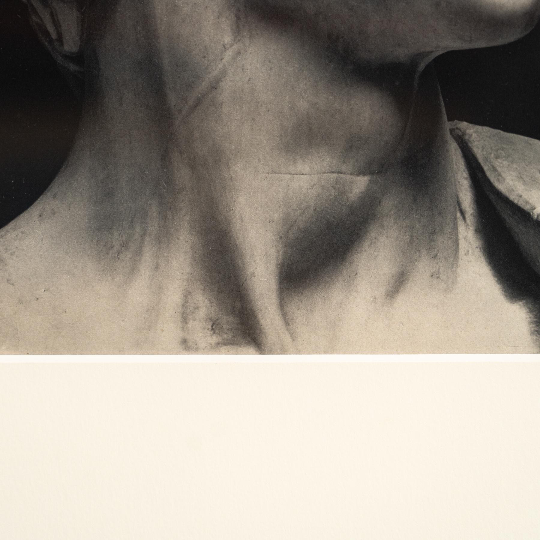 Gerahmte schwarz-weiße Heliogravüre von Michelangelos David - CIRCA 1940 (Papier) im Angebot