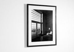 Framed Black and White Photograph of an Interior