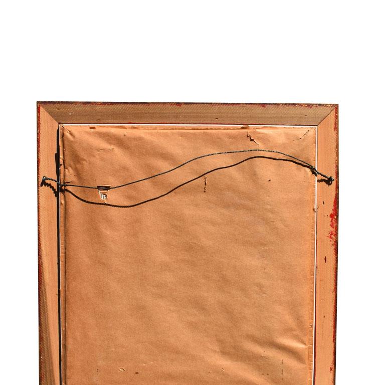 Gerahmter blauer handgestickter Schwan Wandbehang (20. Jahrhundert) im Angebot