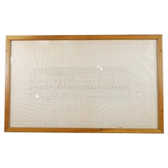 Framed Blueprint of NY Belmont Park Racetrack Seating