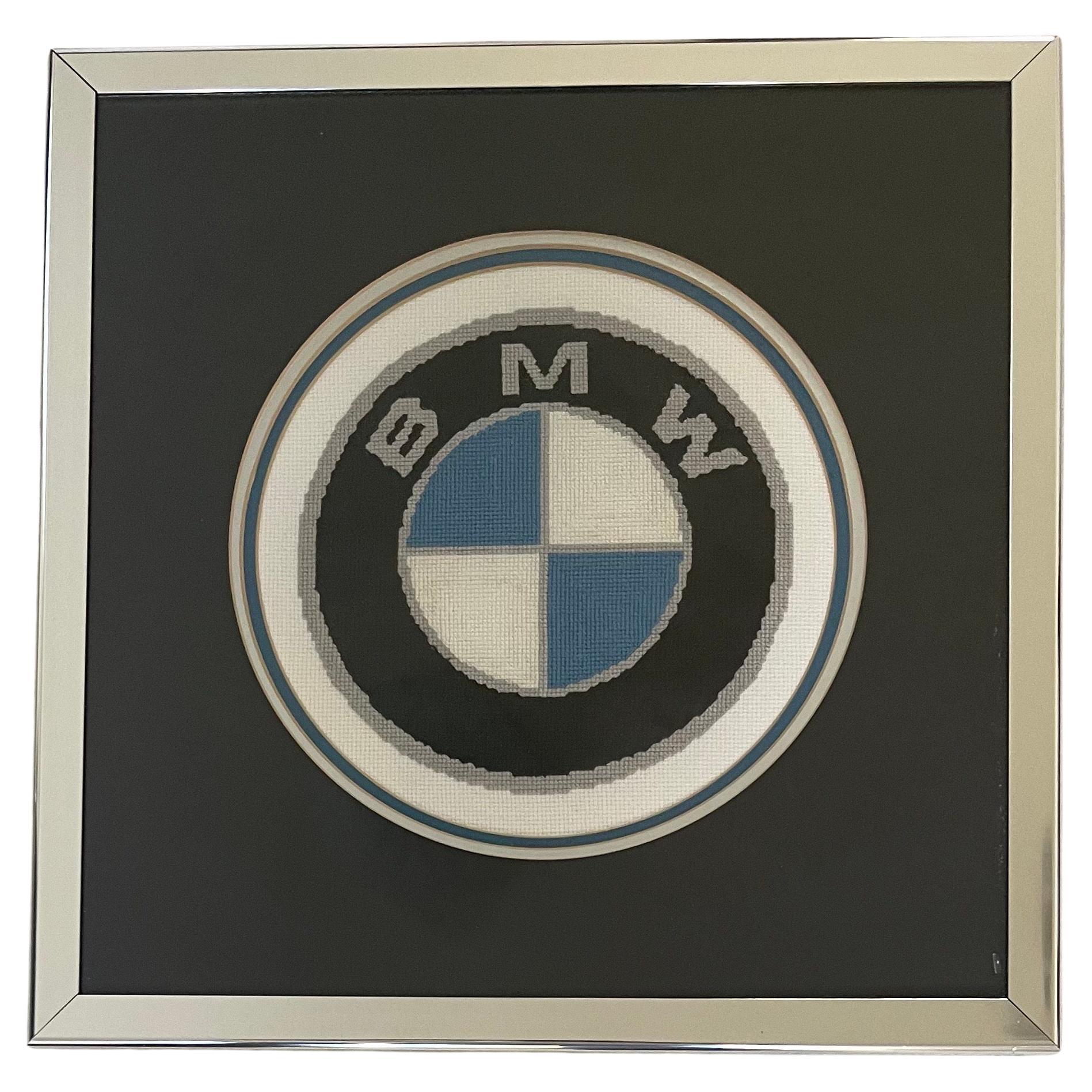 Framed "BMW" Logo Embroidary For Sale