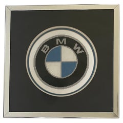 Vintage Framed "BMW" Logo Embroidary