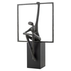 Framed Bronze Sculpture