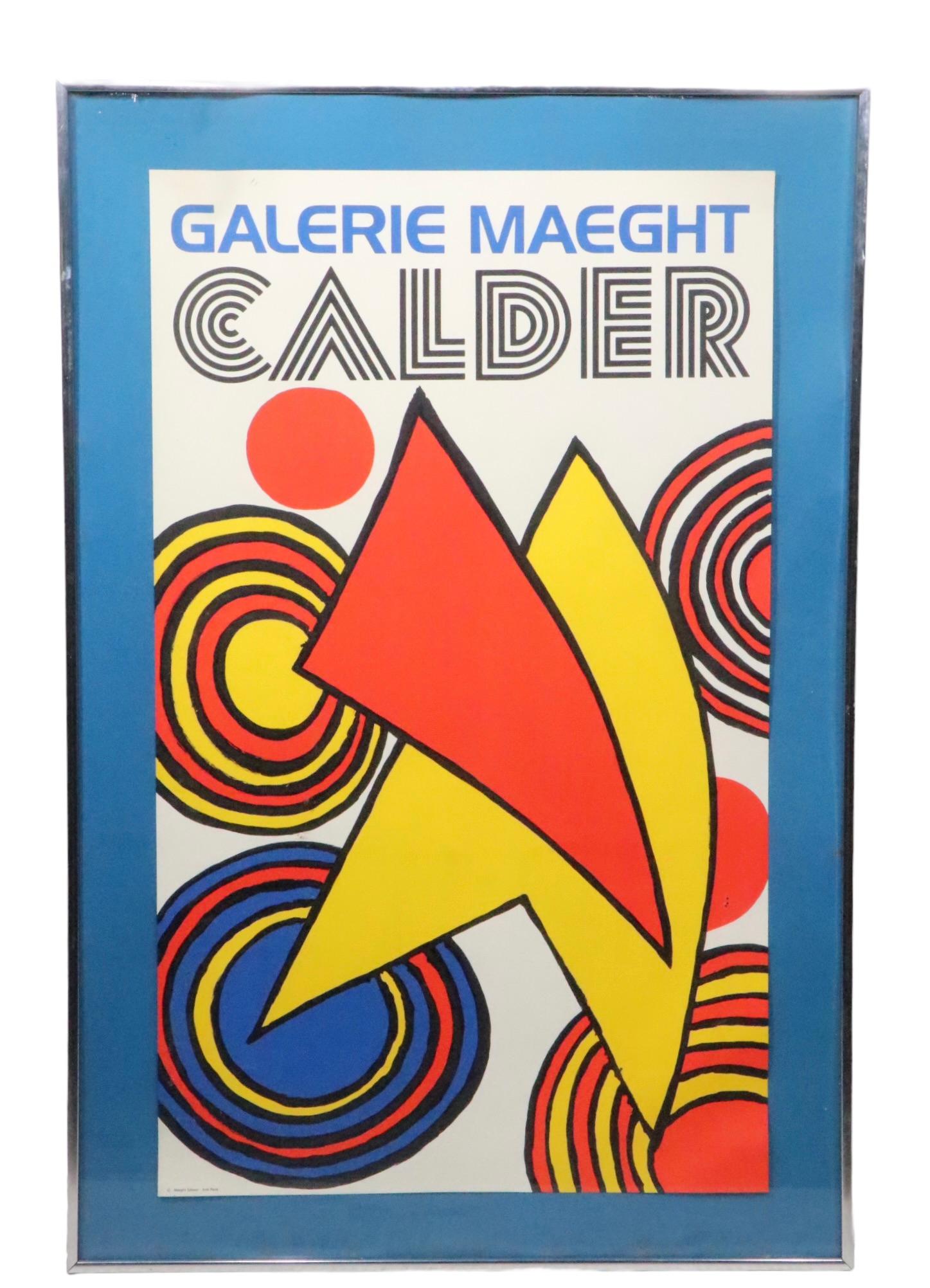  Lithographie encadrée Calder Galerie Maeght  Affiche Maeght Editeur, Arte, Paris, années 70 en vente 4
