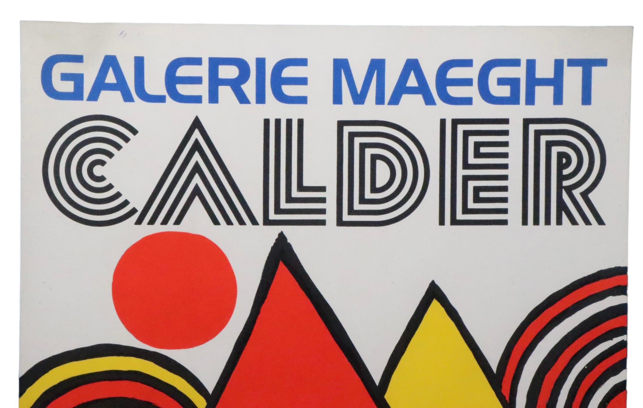  Lithographie encadrée Calder Galerie Maeght  Affiche Maeght Editeur, Arte, Paris, années 70 en vente 2
