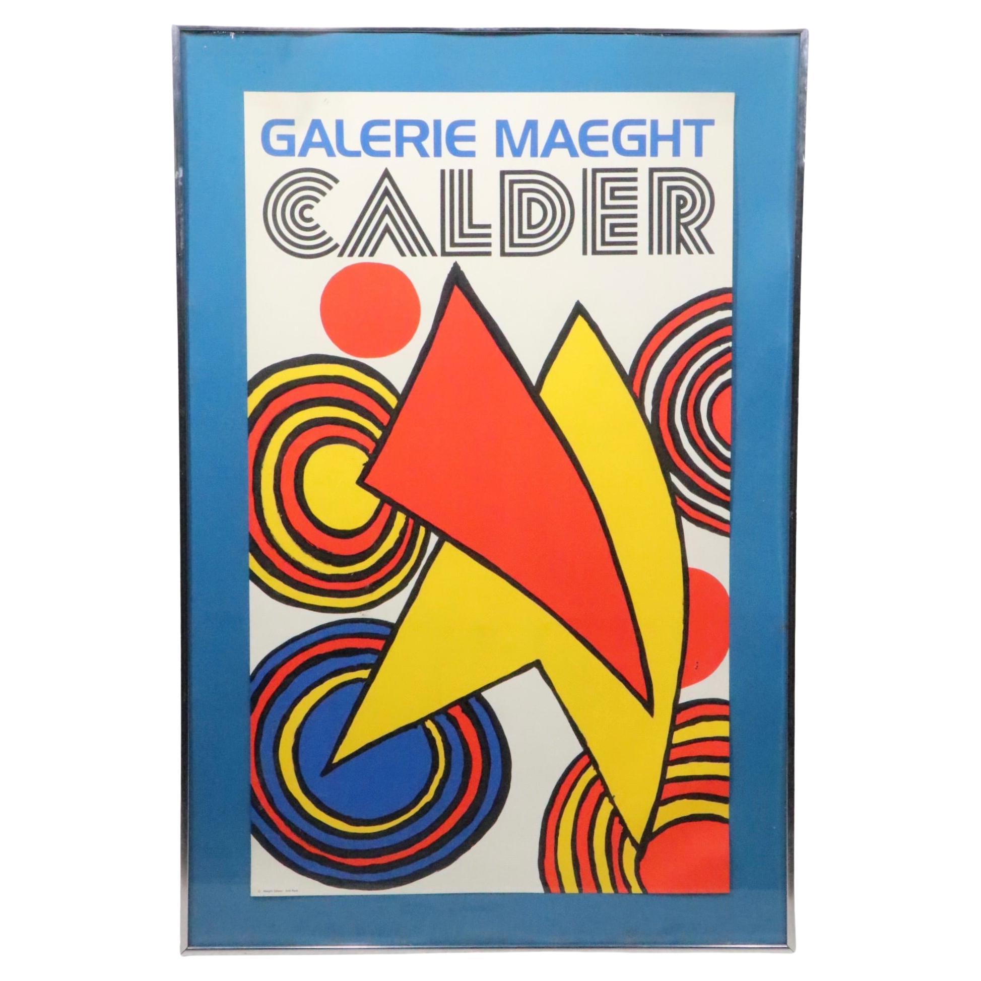  Framed Calder Galerie Maeght Lithograph  Poster Maeght Editeur - Arte Paris 70s For Sale