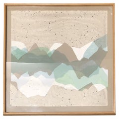 Framed Canvas Art Mountian Peaks Collage Art Print