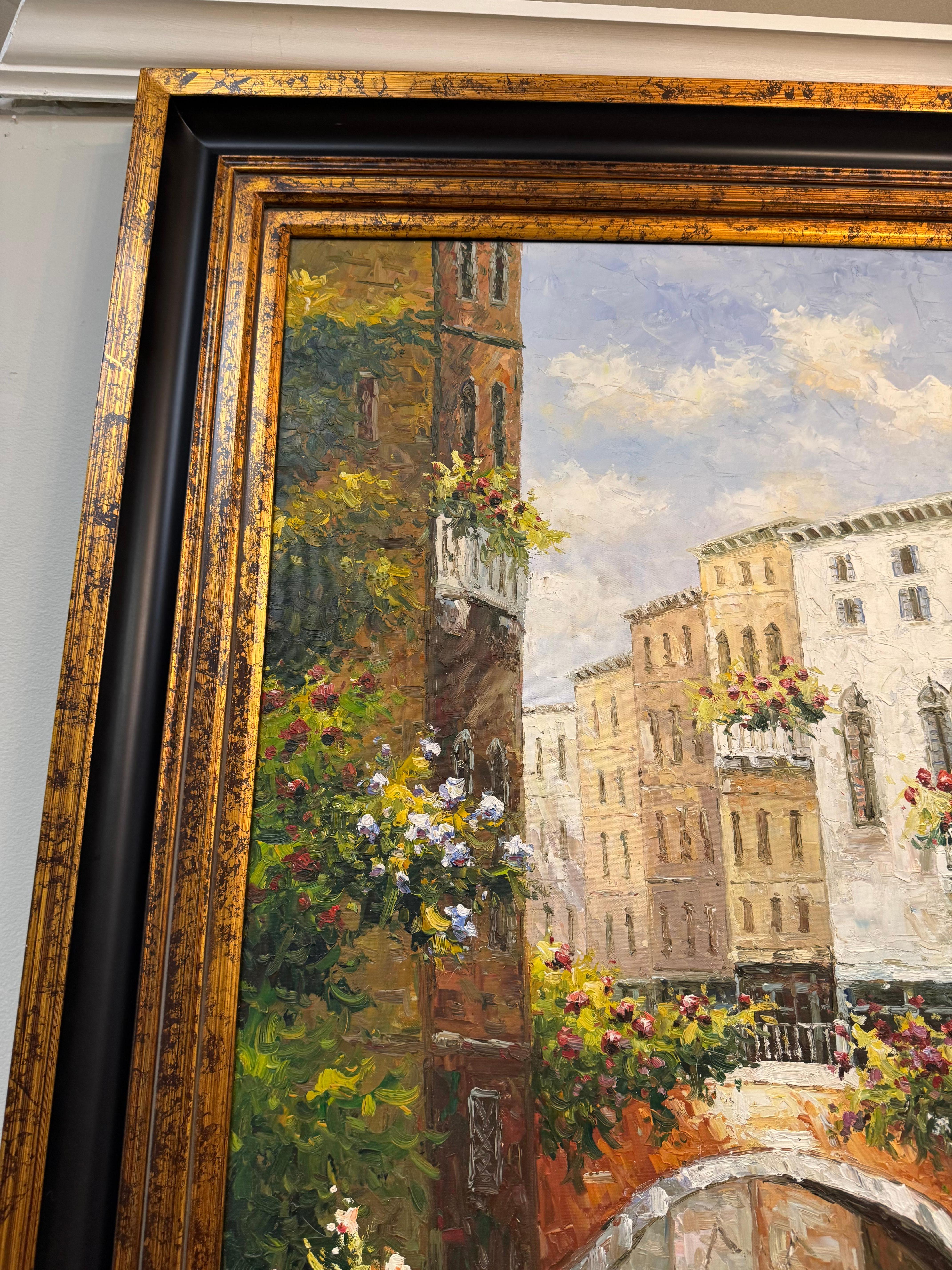 Quadro originale incorniciato di Canale di Venezia di Ranmondo in vendita 7