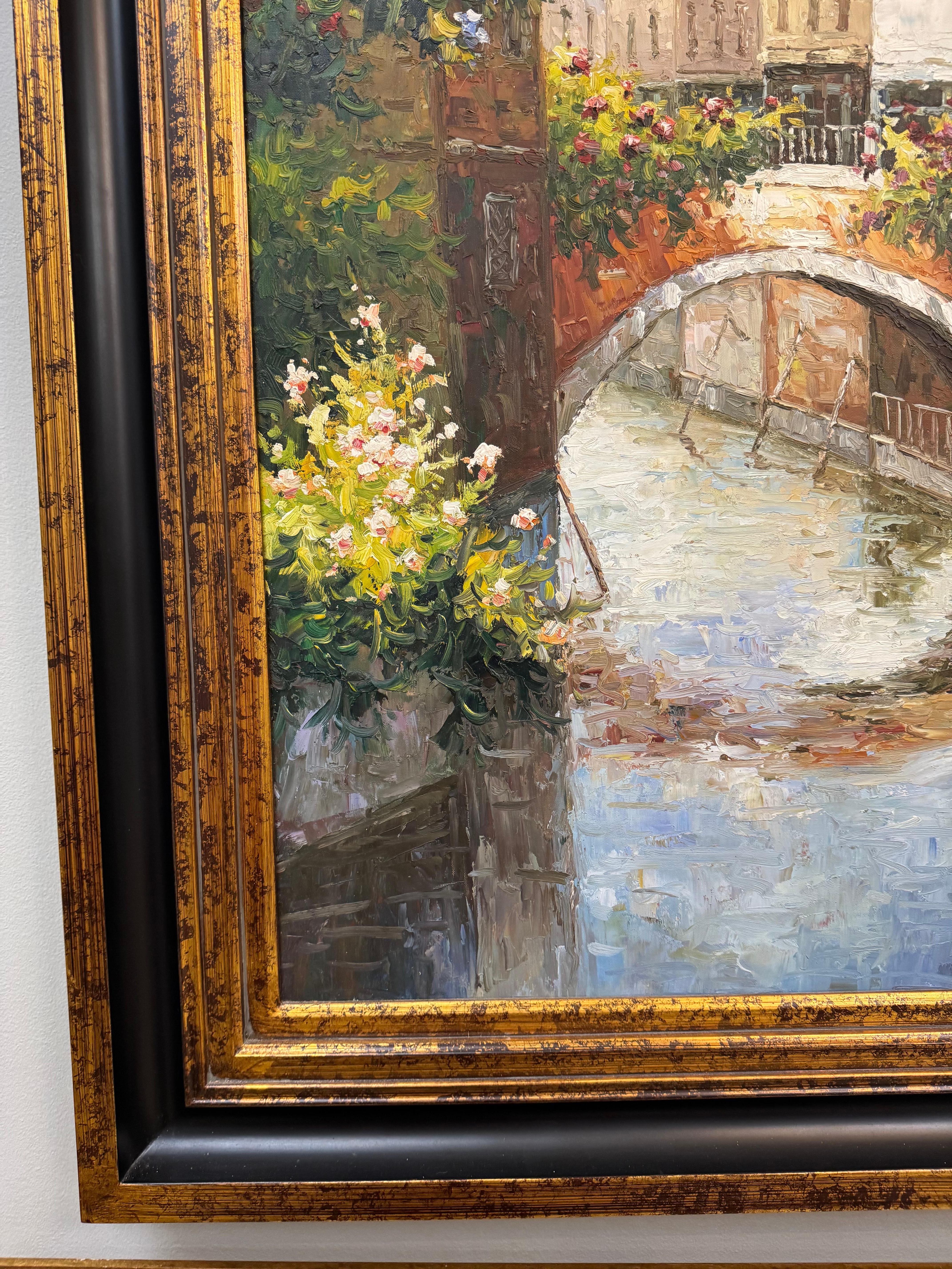 Quadro originale incorniciato di Canale di Venezia di Ranmondo in vendita 9