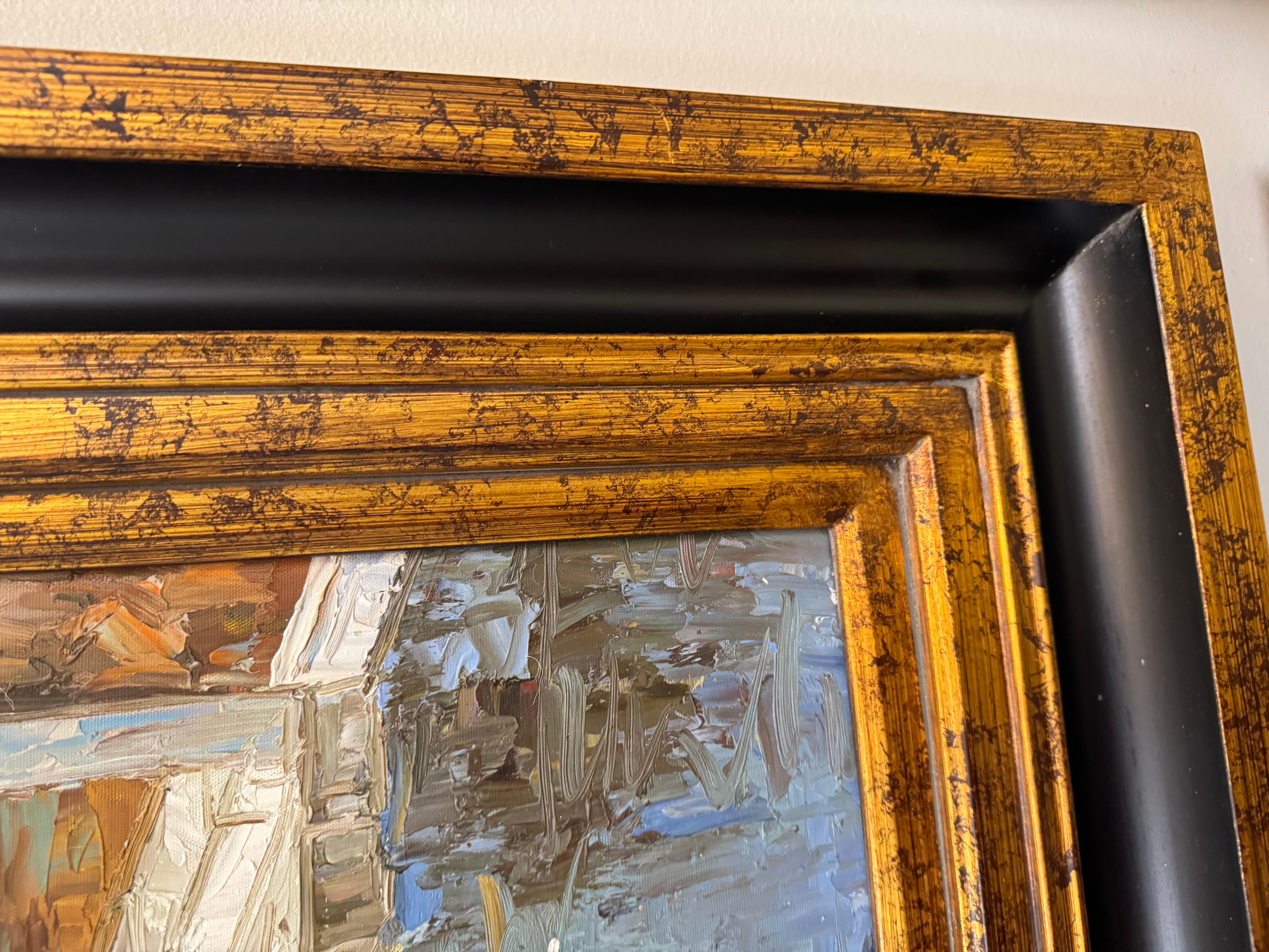 Art Déco Quadro originale incorniciato di Canale di Venezia di Ranmondo in vendita