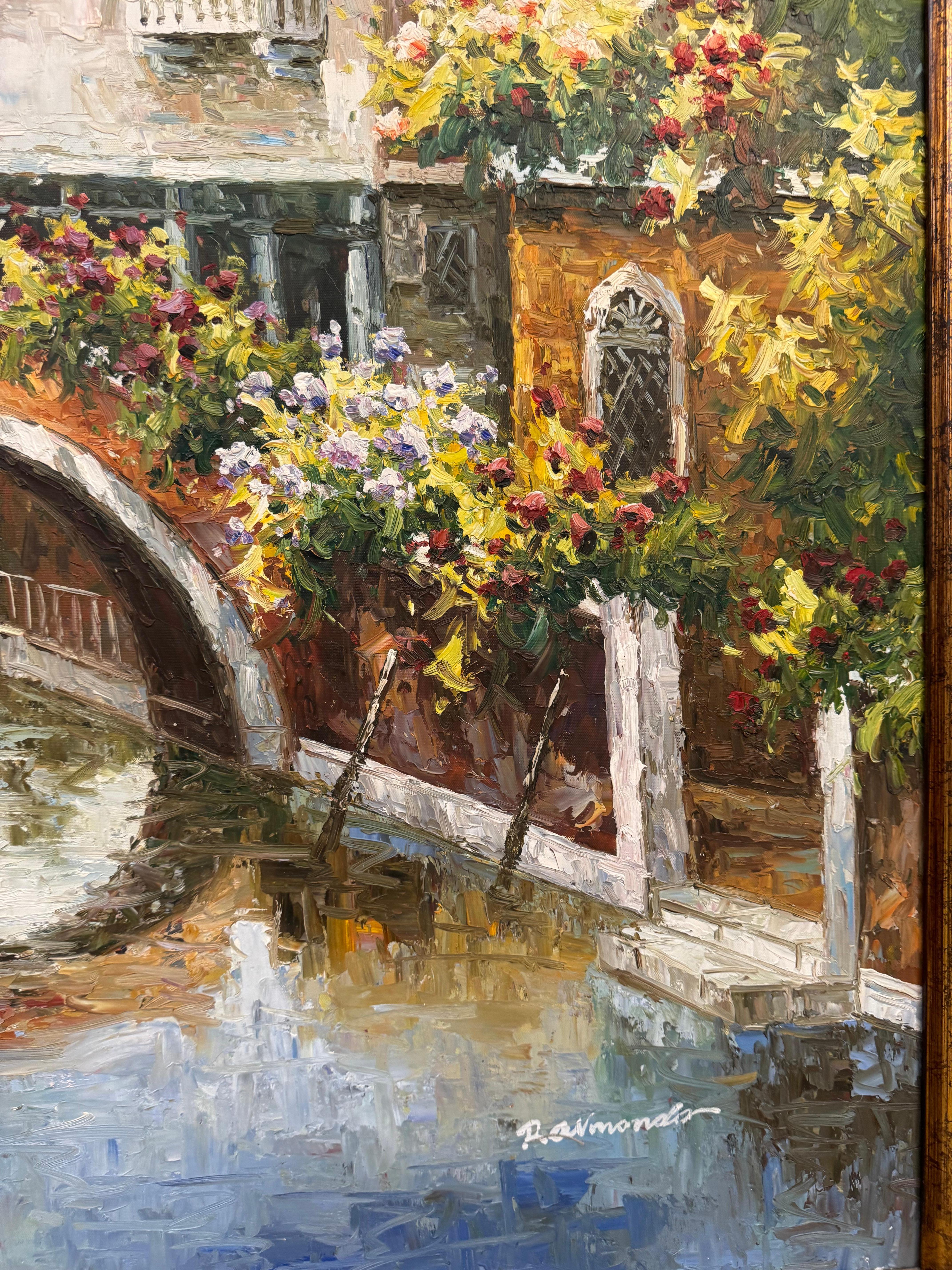 XX secolo Quadro originale incorniciato di Canale di Venezia di Ranmondo in vendita