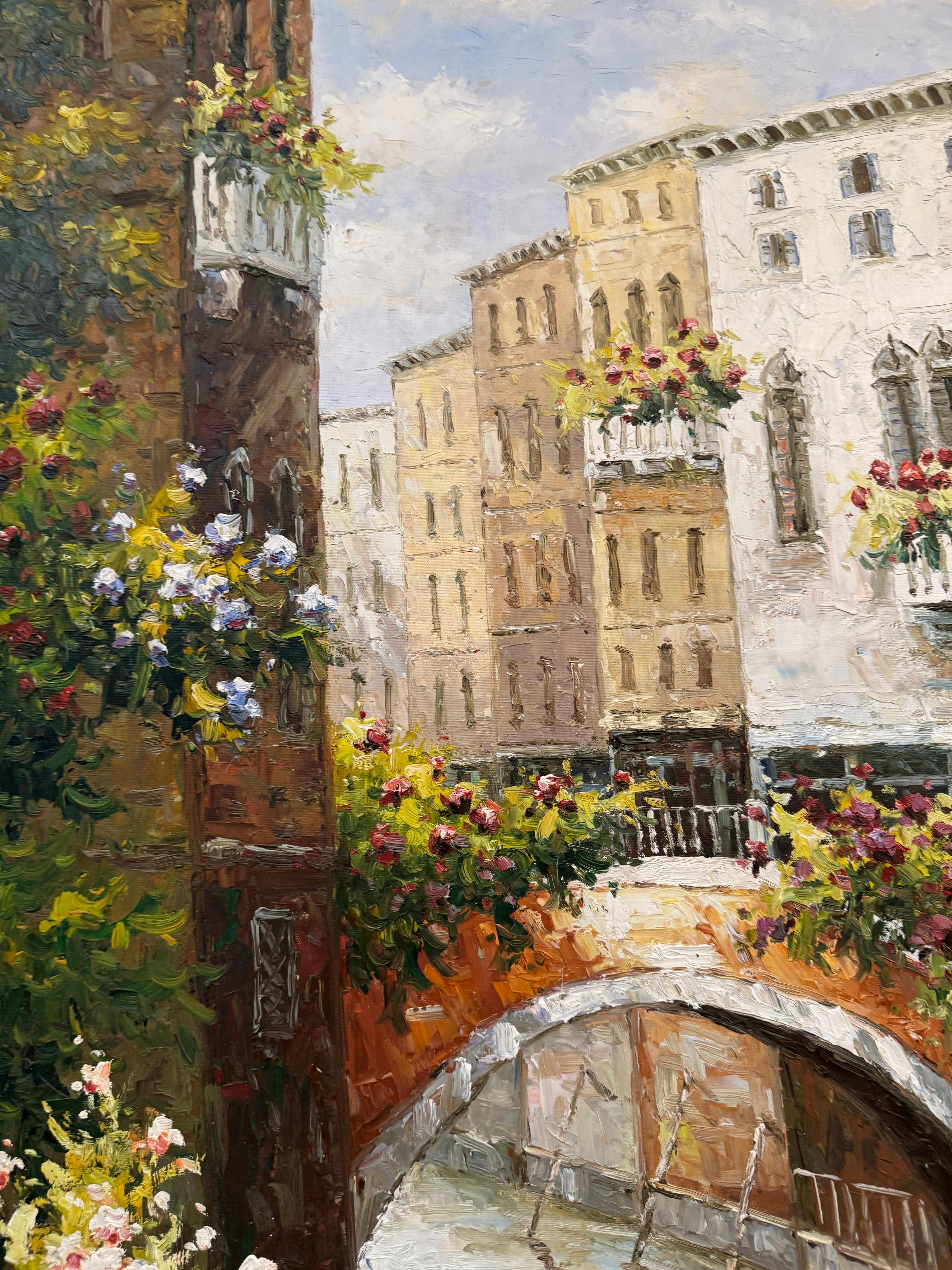 Quadro originale incorniciato di Canale di Venezia di Ranmondo in vendita 2