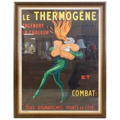 Framed French Cappiello Le Thermogene Poster J.E. Goossens Paris Rare