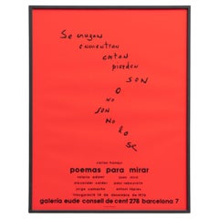 Framed Carlos Franqui Lithograph 'Poemas Para Mirar', circa 1976