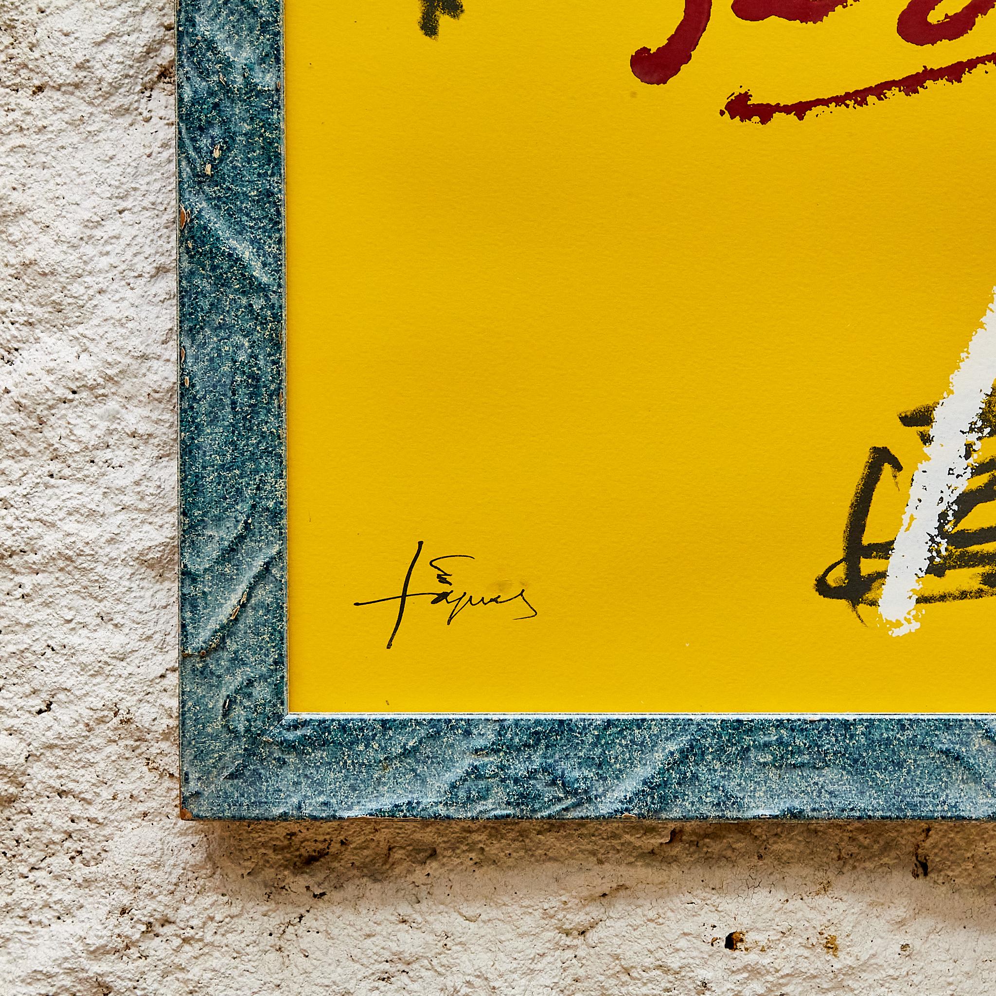 Gerahmtes Kartell von Antoni Tàpies, um 2002   (Moderne) im Angebot