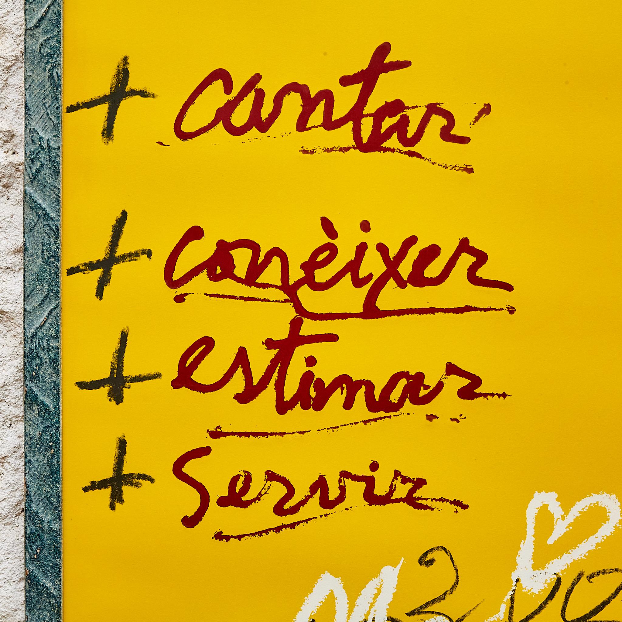 Gerahmtes Kartell von Antoni Tàpies, um 2002   im Zustand „Gut“ im Angebot in Barcelona, Barcelona