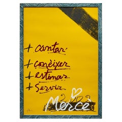 Framed Cartel by Antoni Tàpies, circa 2002