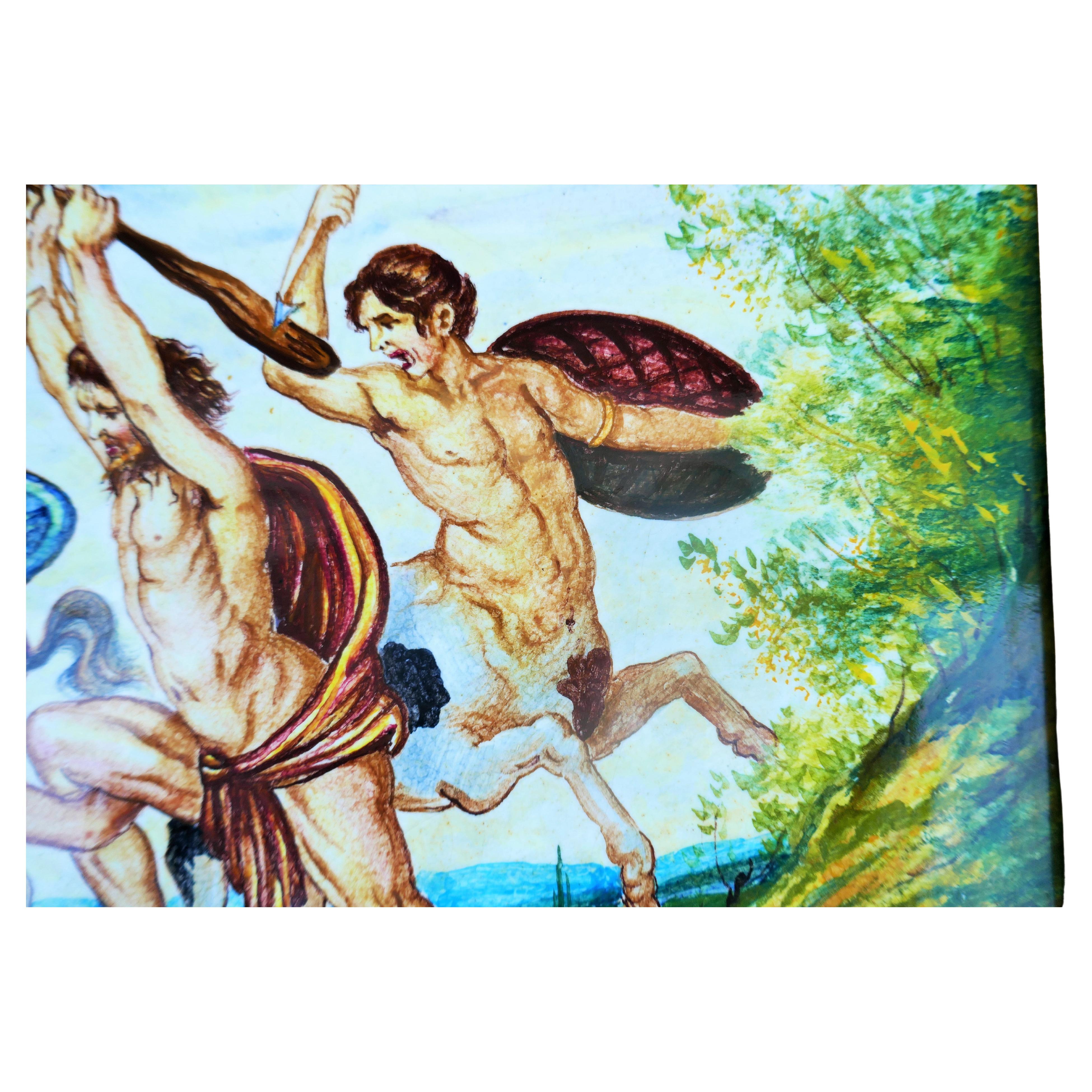 Gerahmte halbfeste Keramikfliese, möglicherweise Iris Ceramica.
Das Trägerpapier wurde ausgeschnitten, um den Produktionsprozess zu zeigen, und dann mit Klebeband versiegelt.
Guter Zustand.
Dankeschön