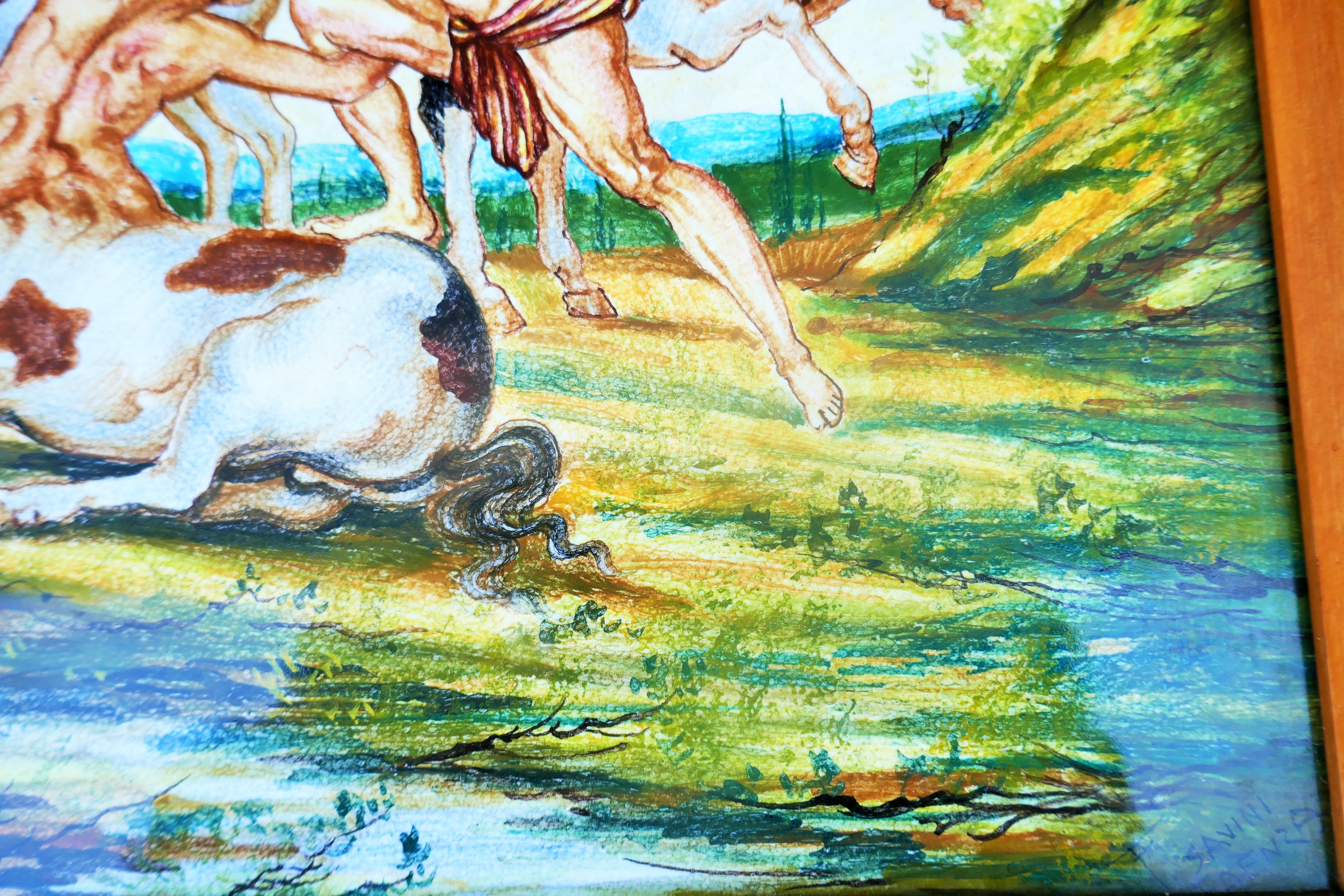 Gerahmte Keramikfliesen möglich Iris im Angebot 3