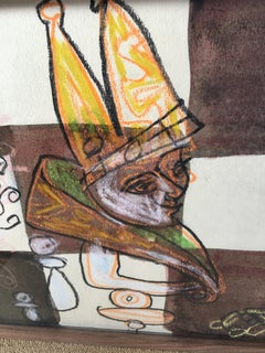 Framed Chess Set Watercolor #2 by Zev Daniel Harris