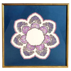 Framed Chinese Embroidered Silk Collar Qing Dynasty