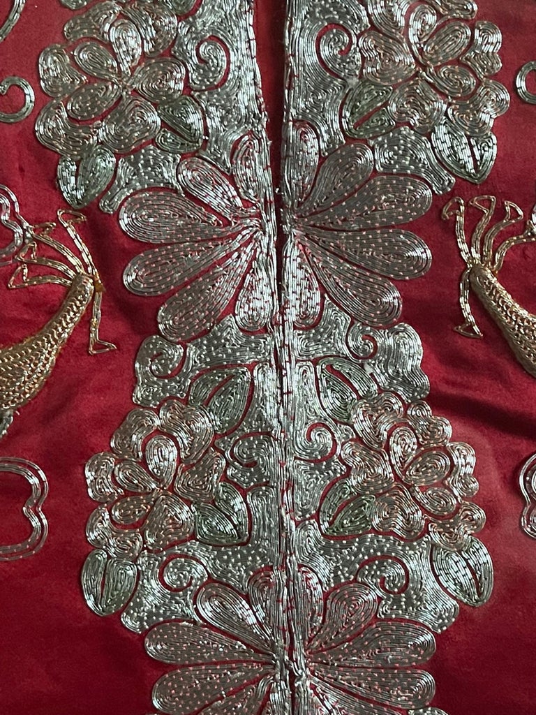 Framed Chinese Embroidery Southern Bridal Jacket For Sale 2