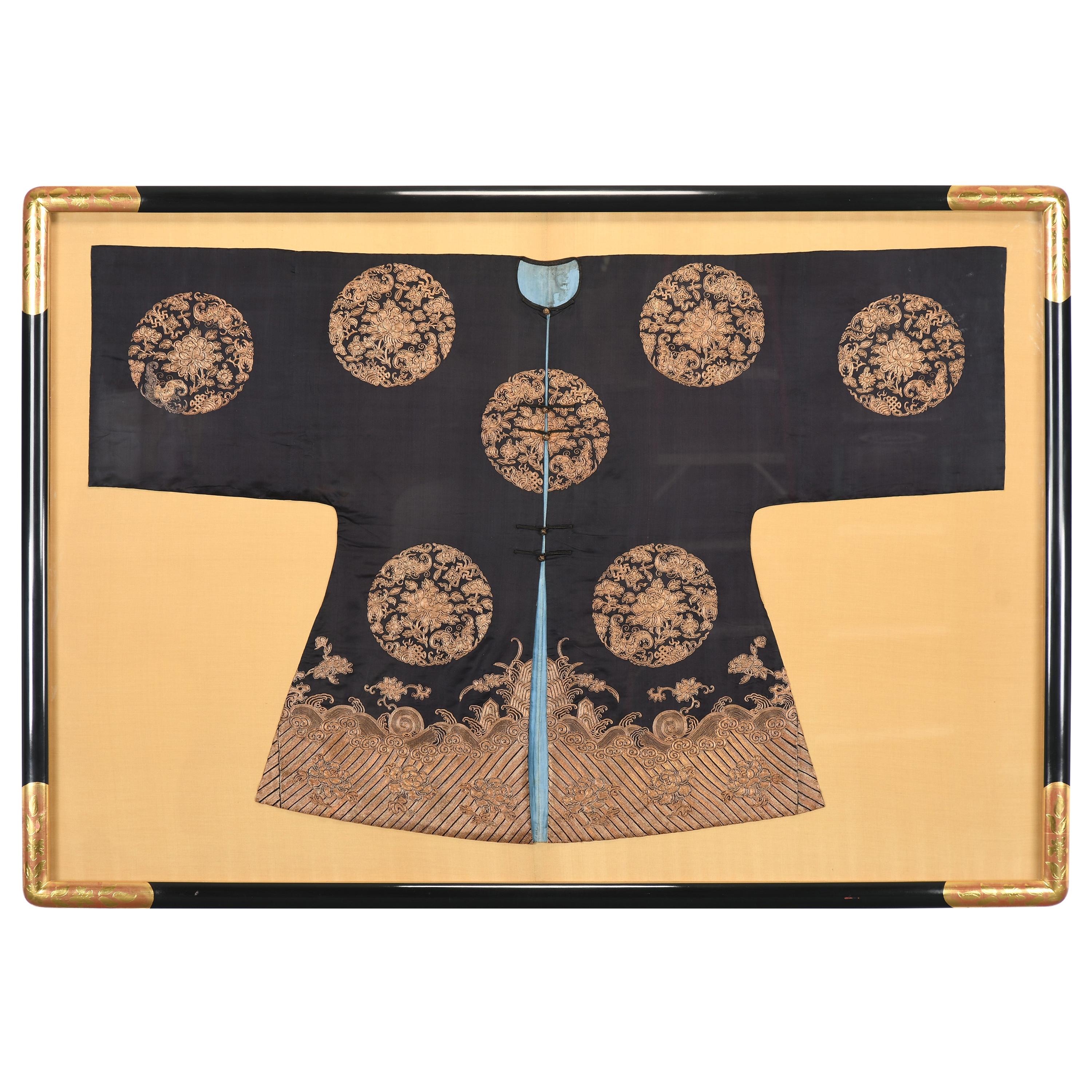 Framed Chinese Kimono Daoguang Period, 1830-1850