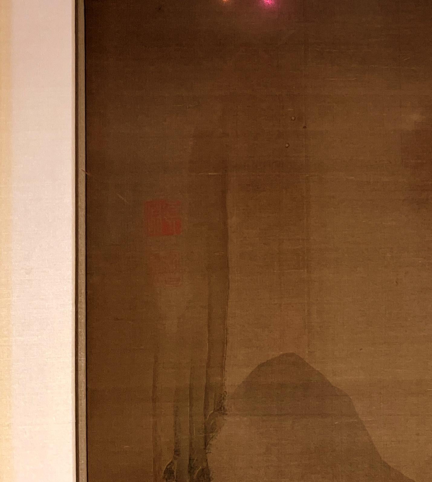 Framed Chinese Painting of Scholars in the Landscape For Sale 4