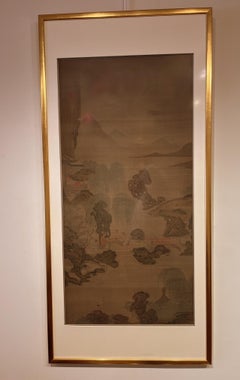 Framed Chinese Painting of Scholars in the Landscape, Conservation Framed