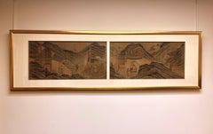 Framed Chinese Paintings of Nomadic Ethnic Group Livings, Conservation Framed