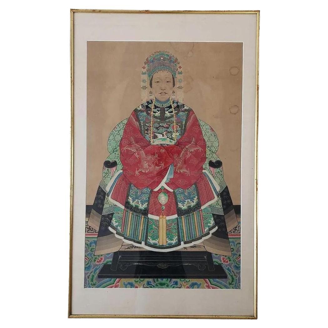 Framed Chinese Regal Portrait of a Woman