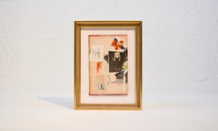 Obra de arte collage enmarcada de Sébastien Coutheillas, Siglo XXI