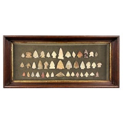 Framed Collection of Forty-One Arrowheads