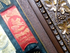 Framed Collection of Knights Templar 1884 Conclave Ribbons