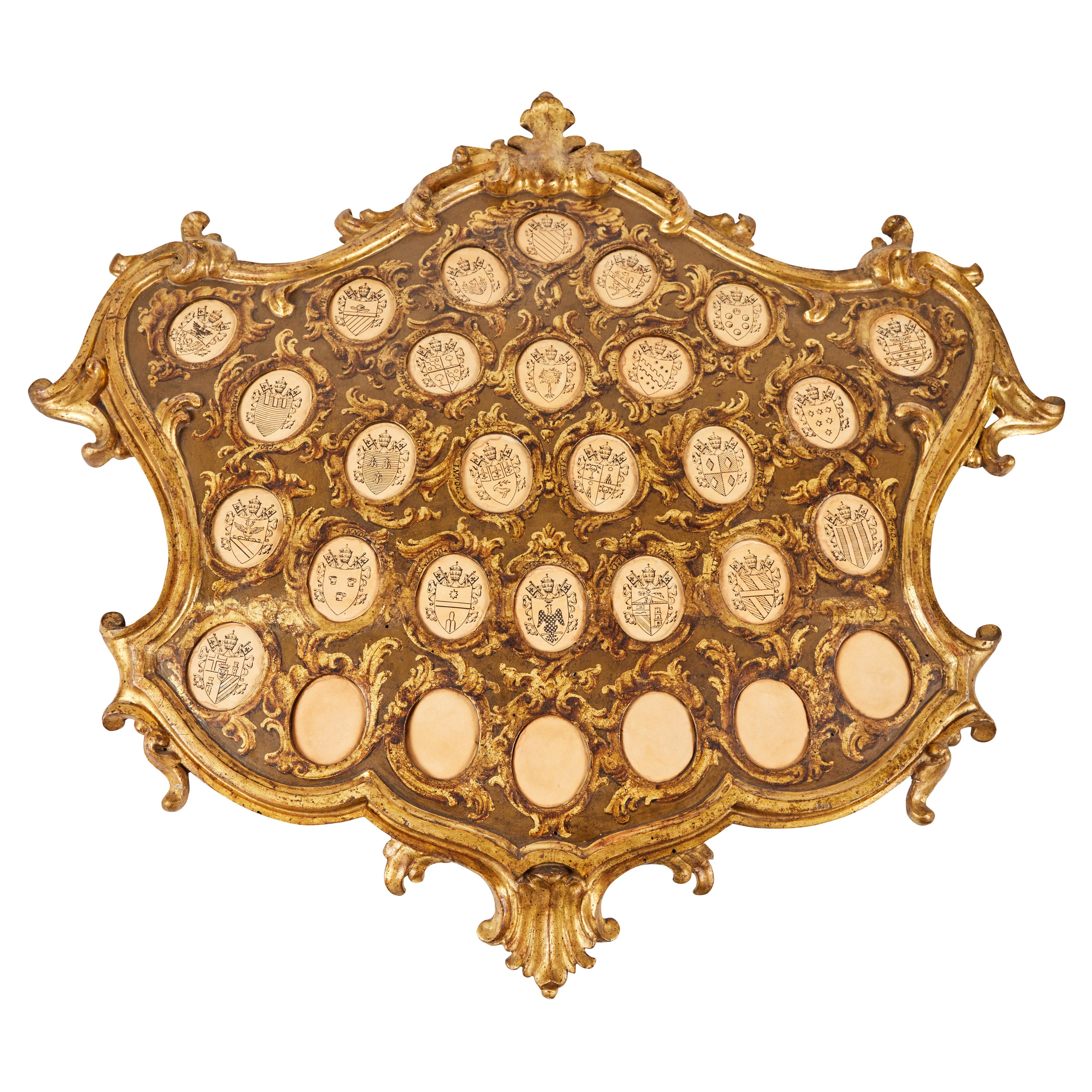 Framed Collection of Papal Crests