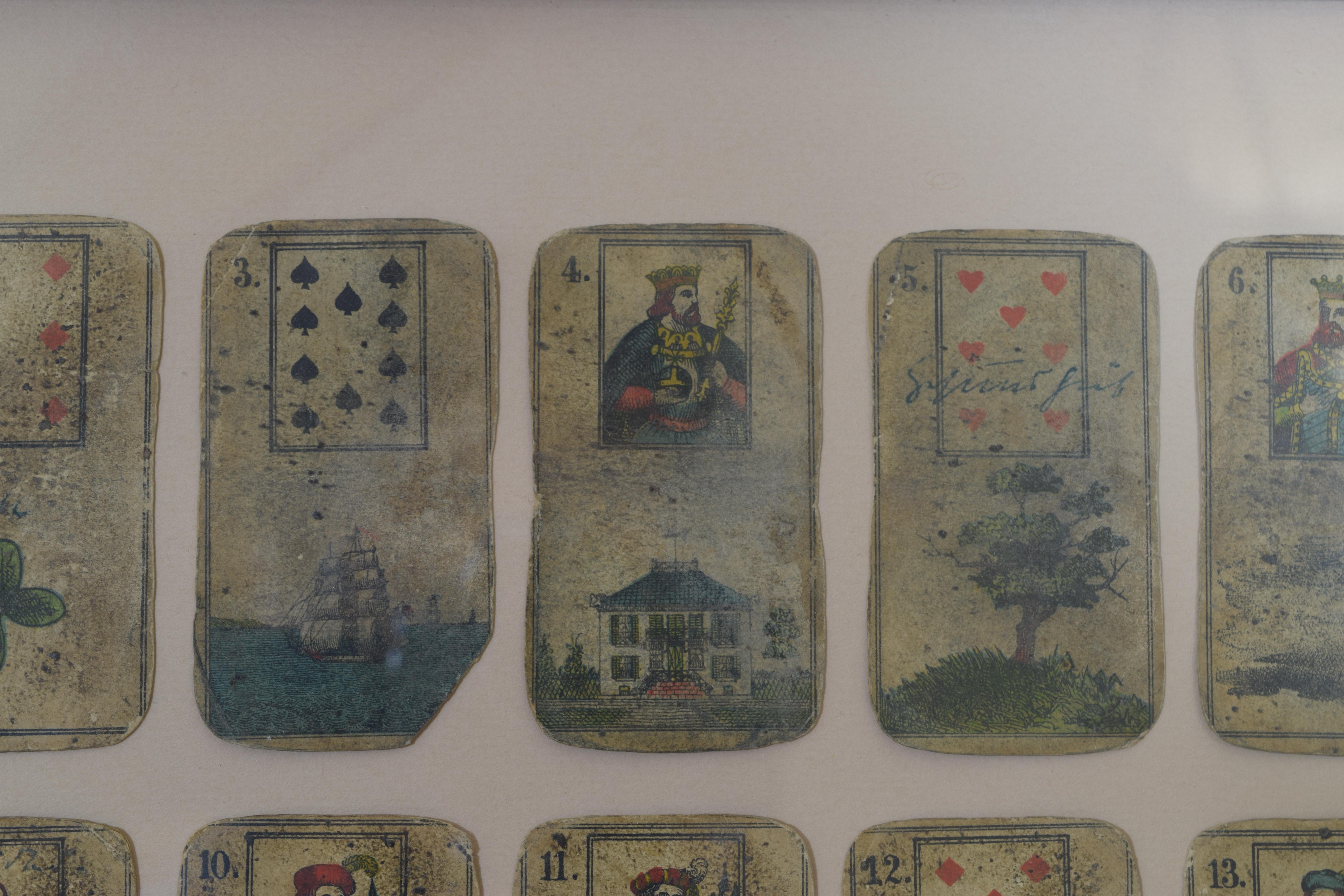 framed playing cards