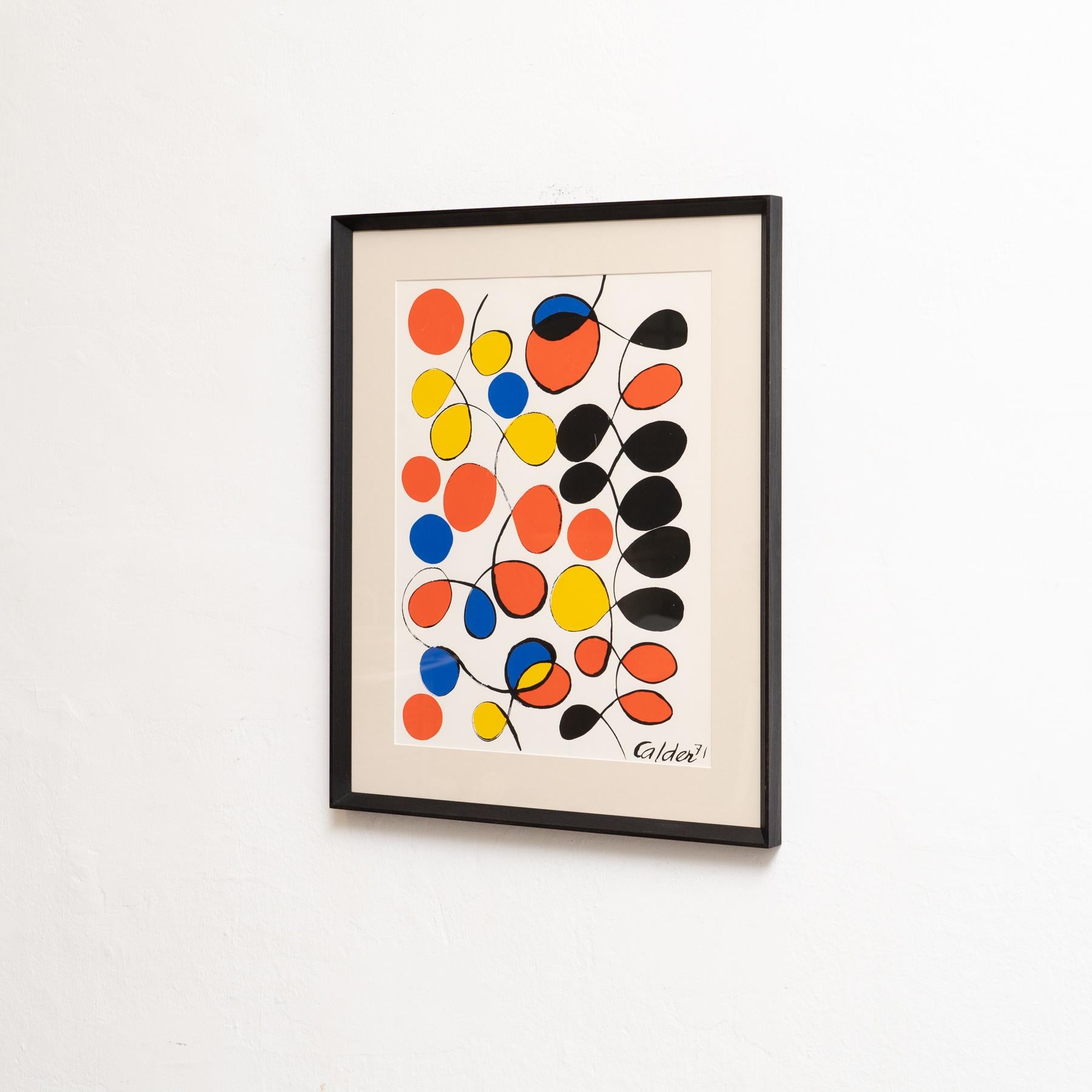 Spanish Framed Color Serigraphy by Alexander Calder - 