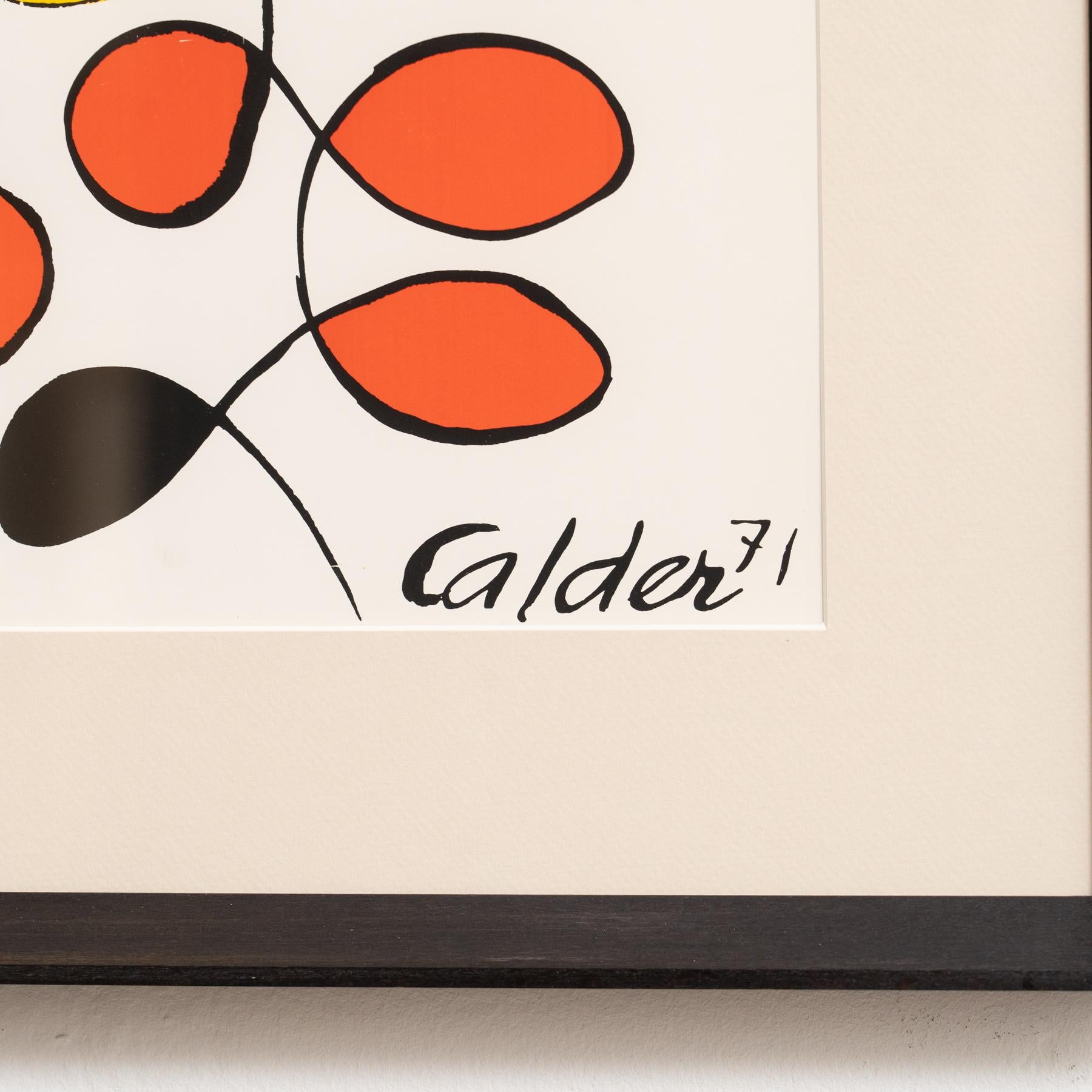 Late 20th Century Framed Color Serigraphy by Alexander Calder - 
