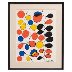 Framed Color Serigraphy by Alexander Calder - "Venusiennes"