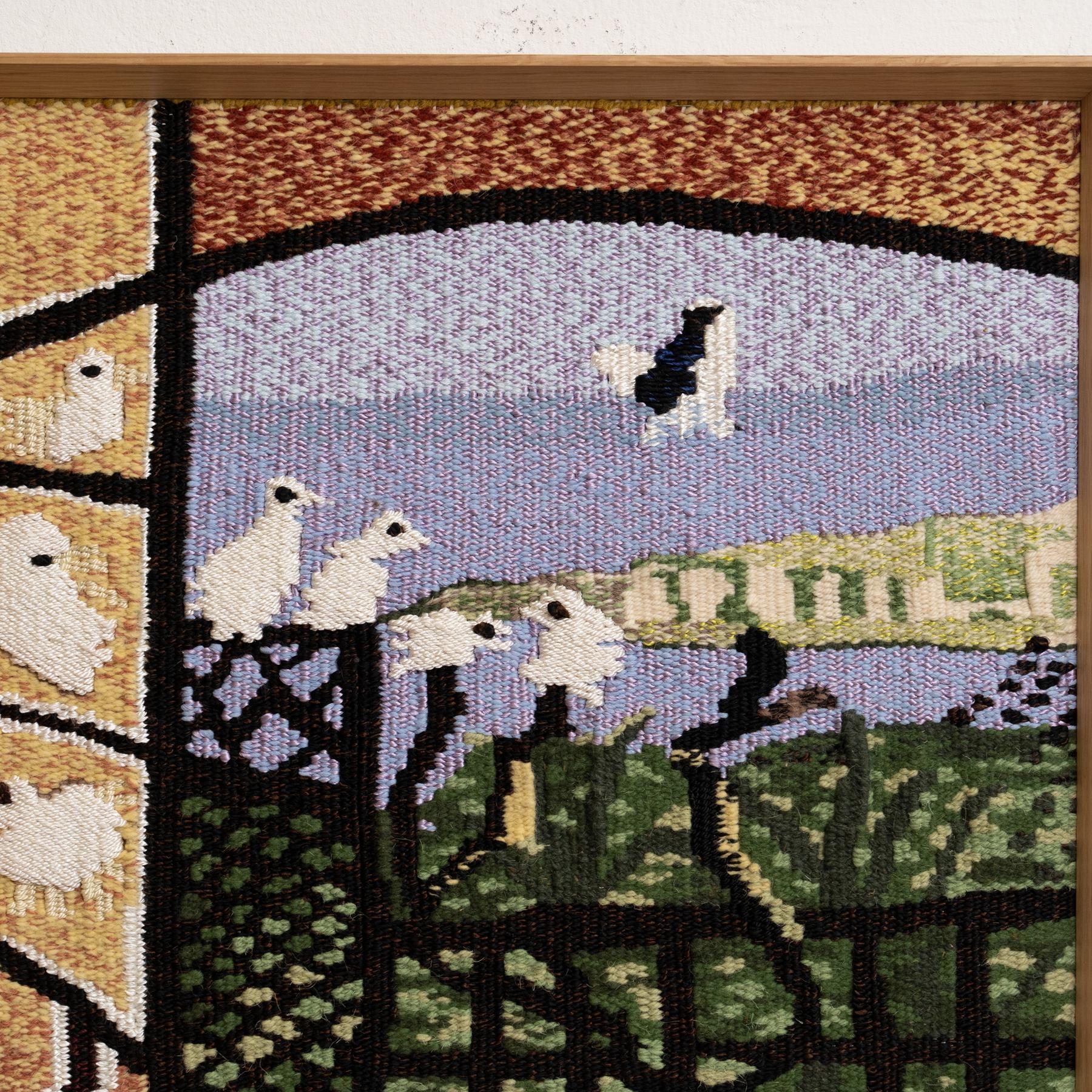 Late 20th Century Framed Color Textile Wall Tapestry After Pablo Picasso - 