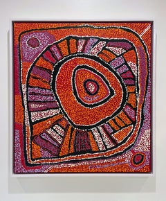 Framed Contemporary Australian Aboriginal Painting by Naata Nungurrayi