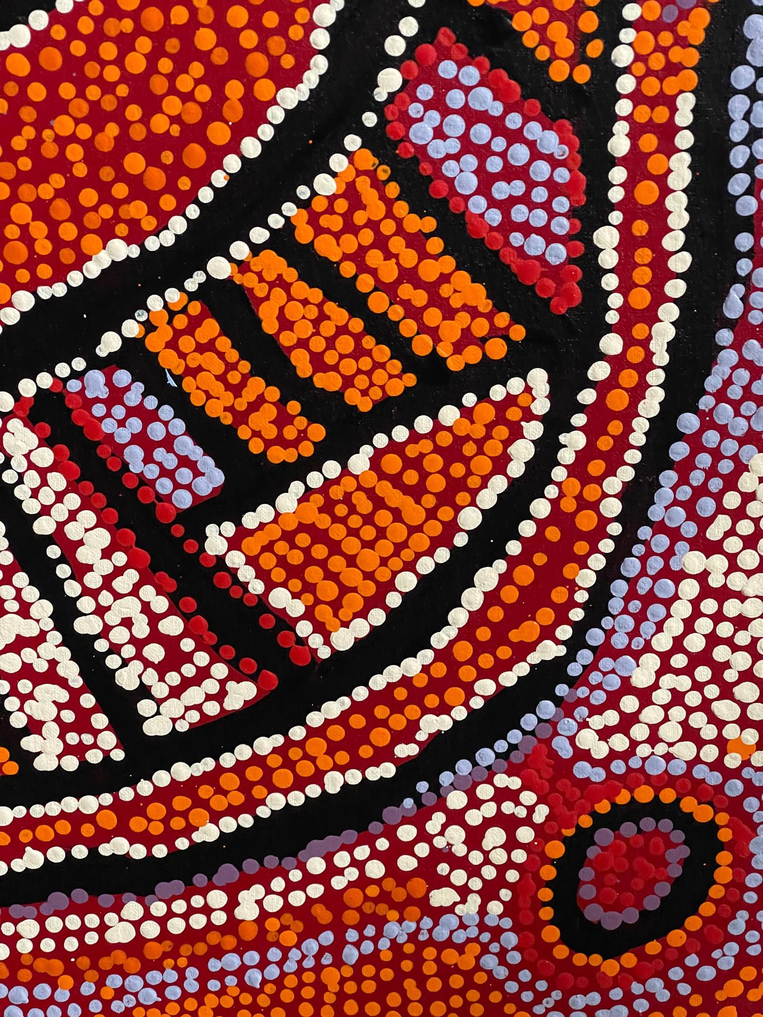 Framed Contemporary Australian Aboriginal Painting by Naata Nungurrayi In Good Condition In Atlanta, GA