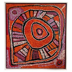 Framed Contemporary Australian Aboriginal Painting by Naata Nungurrayi