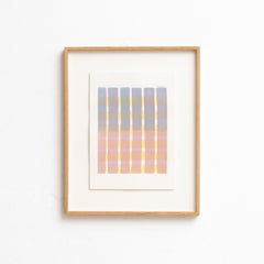 Framed Contemporary Watercolor by Enrico Della Torre – Minimalist Art, 2015