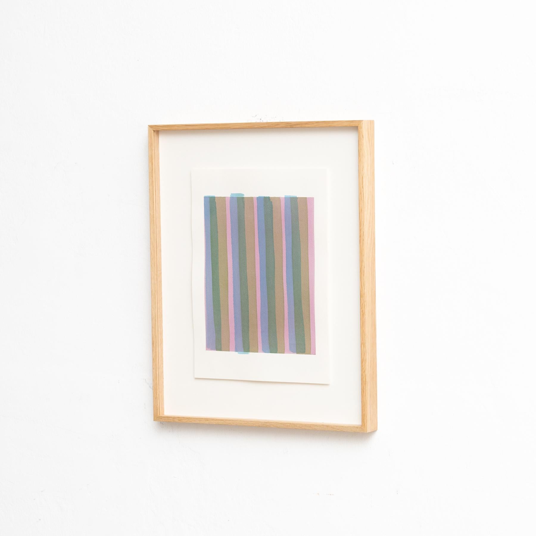 Gerahmtes Contemporary Aquarell von Enrico Della Torre - Minimalistische Kunst, 2015 (Moderne der Mitte des Jahrhunderts) im Angebot